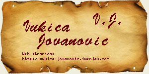 Vukica Jovanović vizit kartica